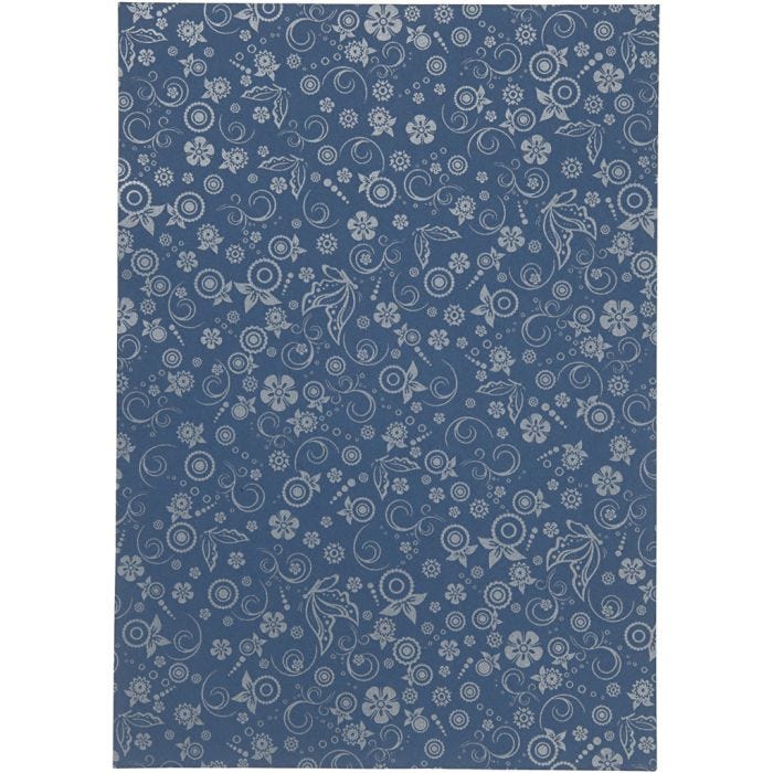 Papier, A4, feuille 210x297 mm, 80 gr, bleu, 20flles/ 1 Pq.
