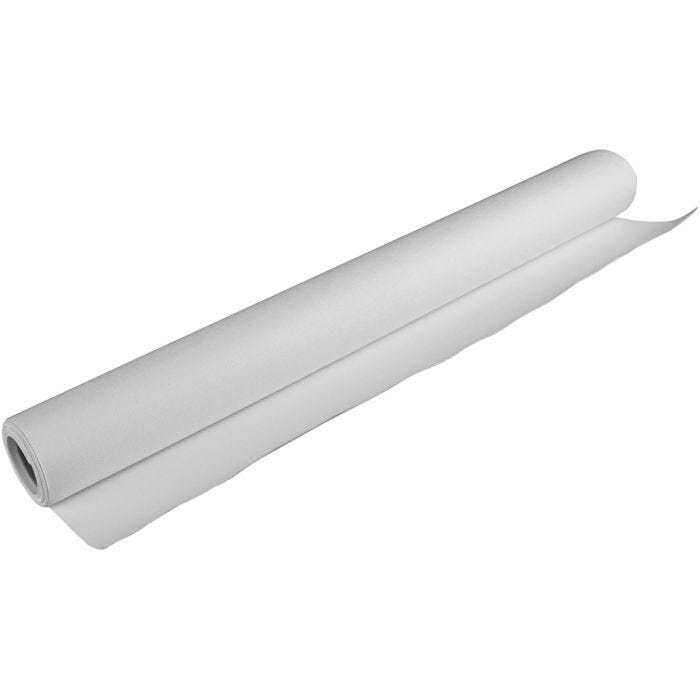 Toile en rouleau, L : 120 cm, 380 gr, blanc, 5 m/ 1 rouleau