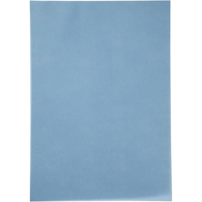 Papier Vélin, A4, feuille 210x297 mm, 100 gr, bleu, 10 flles/ 1 Pq.