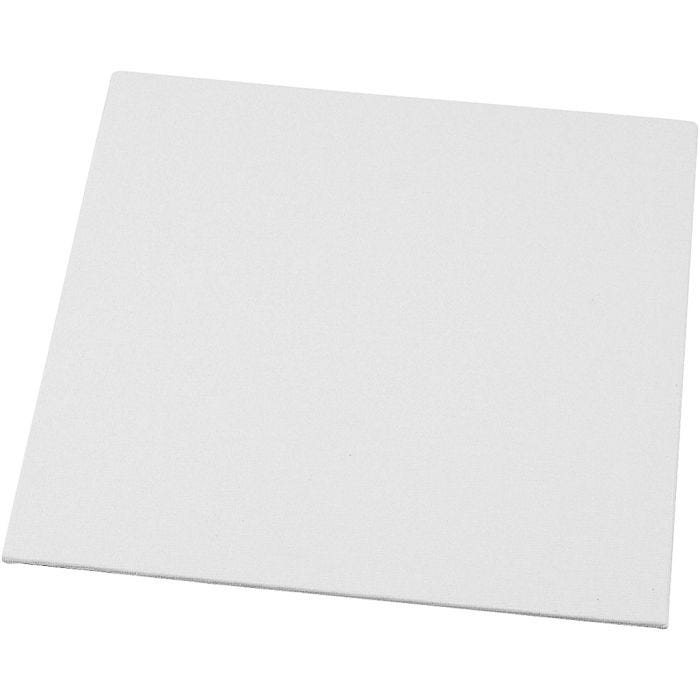 Panneau en toile, dim. 20x20 cm, ép. 3 mm, 280 gr, blanc, 10pièces/ 1 Pq.