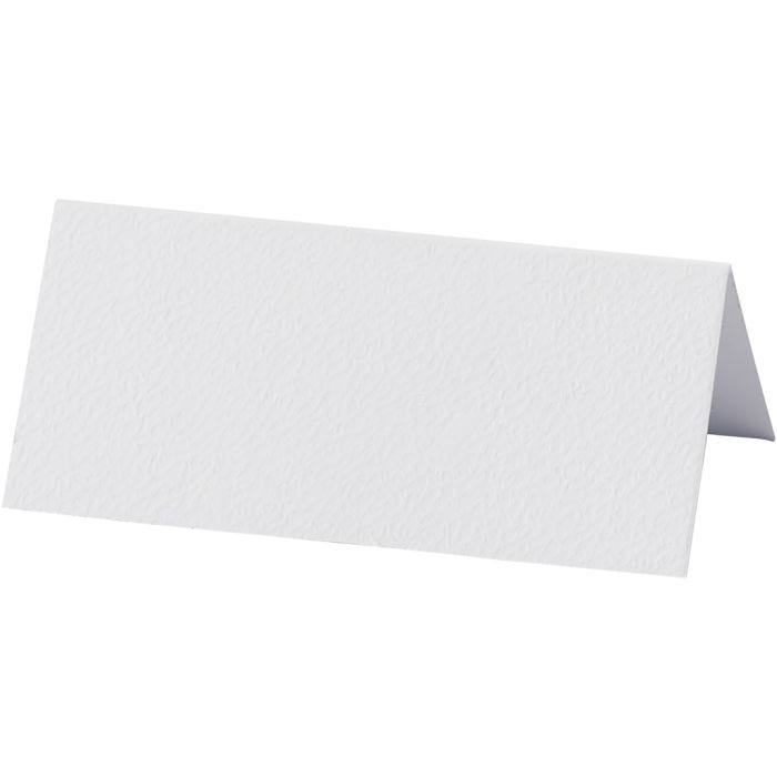 Marque-places, dim. 9x4 cm, 220 gr, blanc, 20 pièces/ 1 Pq.