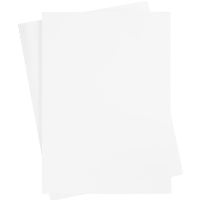 Papier Cartonné, feuille 50x70 cm, 270 gr, blanc, 10flles/ 1 Pq.