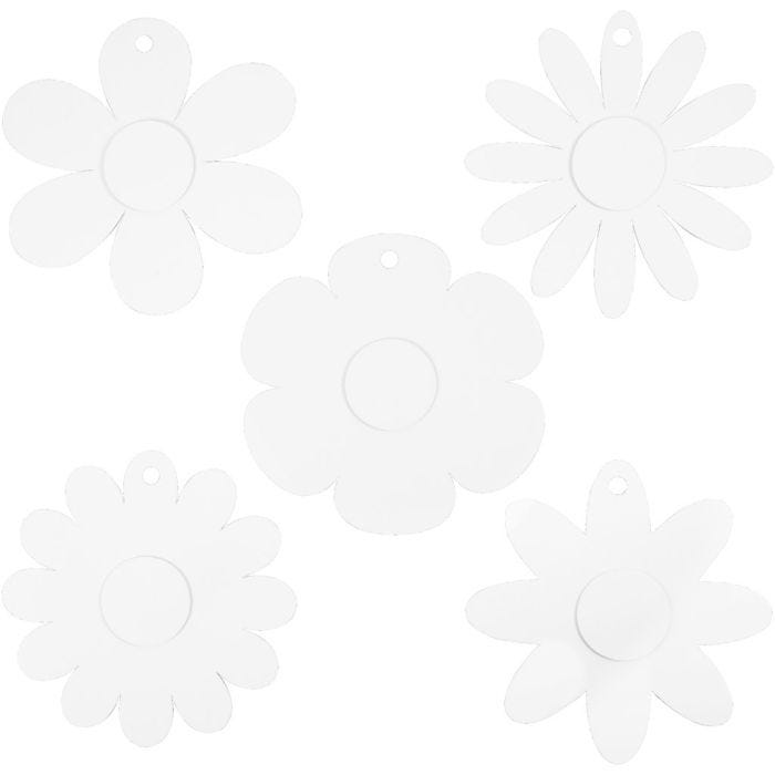 Fleurs, d 20 cm, 400 gr, blanc, 5x3 pièces/ 1 Pq.