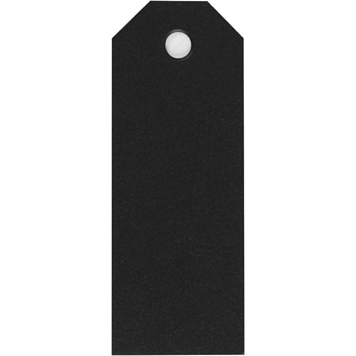Étiquettes en carton, dim. 3x8 cm, 220 gr, noir, 20pièces/ 1 Pq.