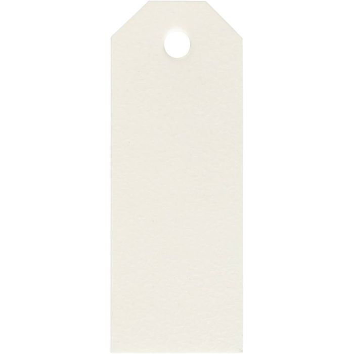 Étiquettes en carton, dim. 3x8 cm, 220 gr, blanc cassé, 20 pièces/ 1 Pq.