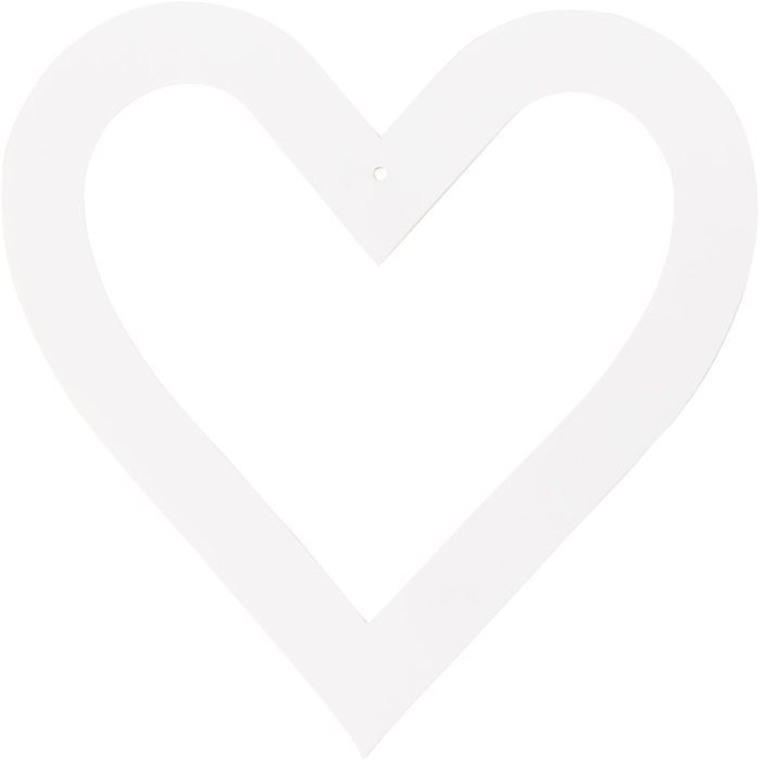 Cadre coeurs, dim. 18x18 cm, 230 gr, blanc, 16 pièces/ 1 Pq.