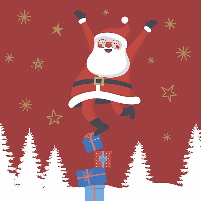 Serviettes de table, Visiteur de Noël, dim. 33x33 cm, 20 pièces/ 1 Pq.