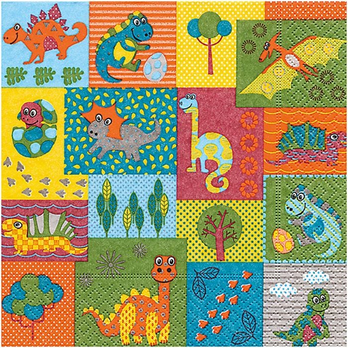 Serviettes de table, Bébés animaux, dim. 33x33 cm, 20 pièces/ 1 Pq.