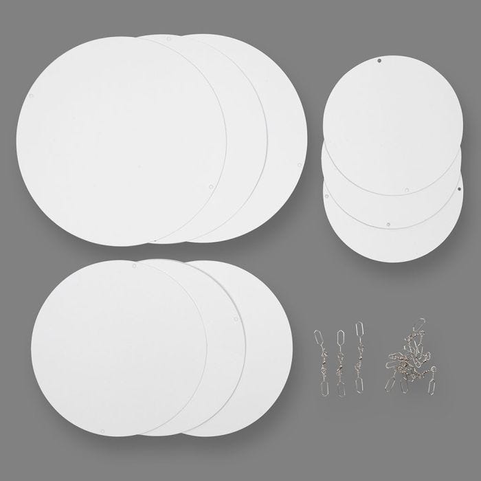 Ornements pour mobile, d 12+15+18 cm, 300 gr, 4 set/ 1 Pq.