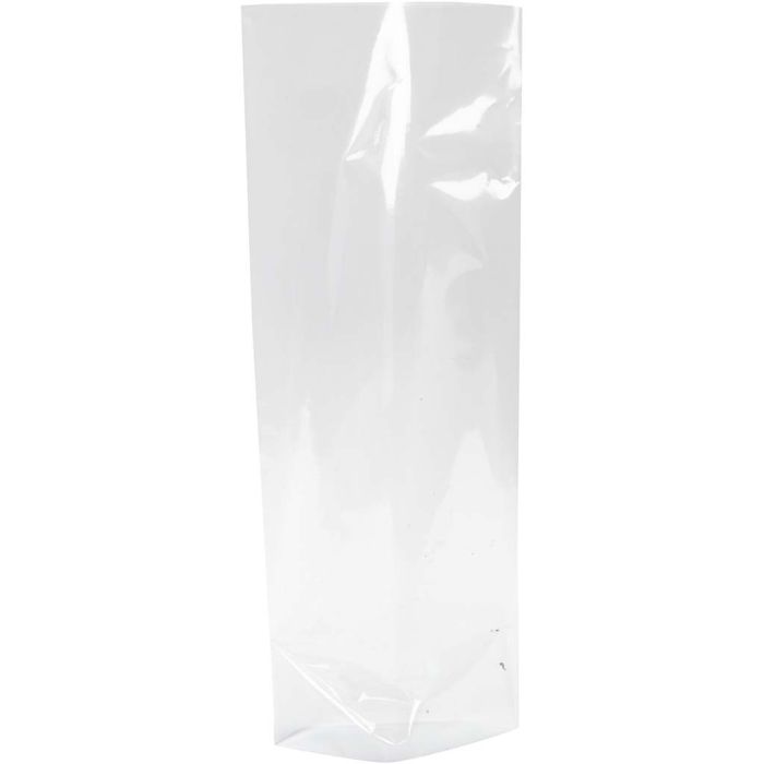 Sac en cellophane, H : 22,5 cm, dim. 9x6,5 cm, 200 pièces/ 1 Pq.