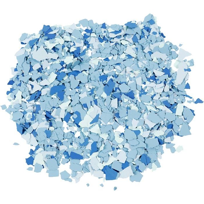 Flocons de Terrazzo, bleu, 90gr/ 1 boîte
