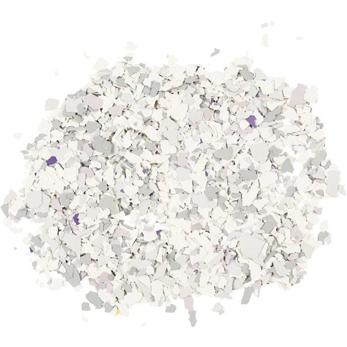 Flocons de Terrazzo, gris clair, 90gr/ 1 boîte