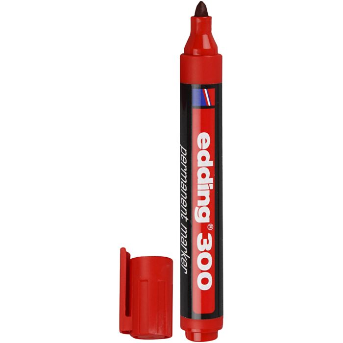 Marqueur Edding 300, 1,5-3 mm, rouge, 1 pièce