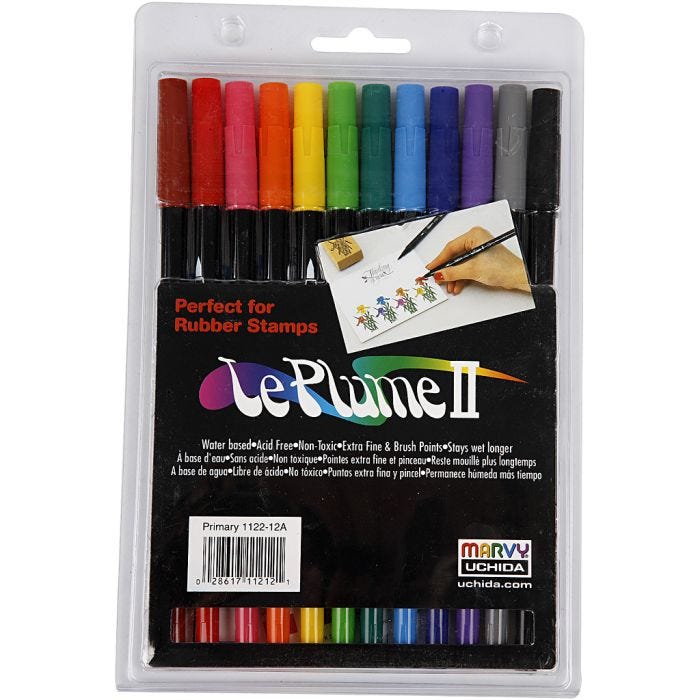 Feutres Le Plume II, Couleurs vives, 12pièces/ 1 Pq.