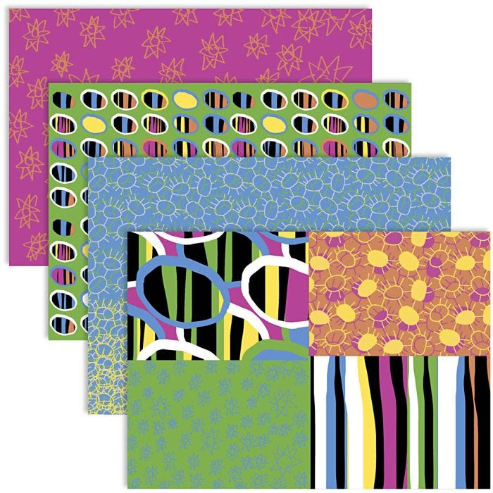 Papier découpage, feuille 25x35 cm, 17 gr, couleurs Joyeuses, 4x2flles/ 1 Pq.
