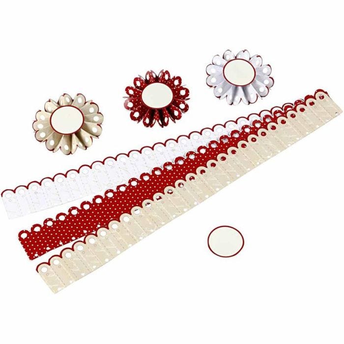 Rosettes, d 8 cm, 160 gr, 6pièces/ 1 Pq.