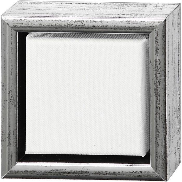 Entoile avec Cadre en Bois, dim. 10x10 cm, 360 gr, blanc, 6pièces/ 1 Pq.
