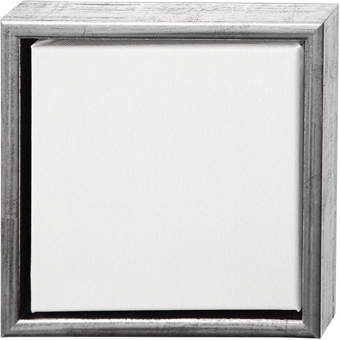 Entoile avec Cadre en Bois, dim. 20x20 cm, 360 gr, blanc, 6pièces/ 1 Pq.