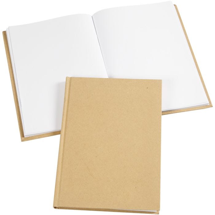 Carnet de notes, A5, ép. 8 mm, 80 gr, brun, 1 pièce