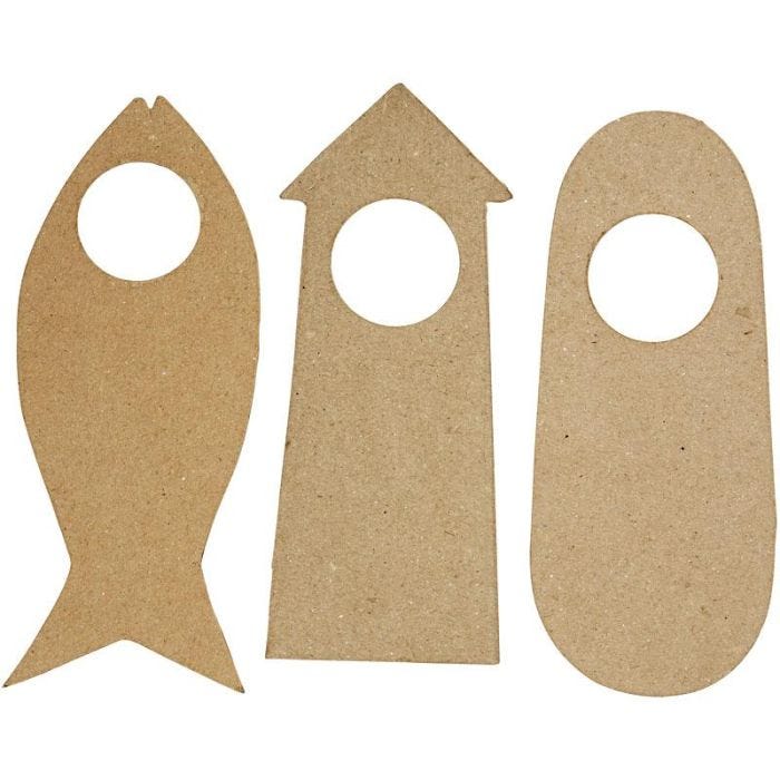 Panneau de poignée de porte, dim. 10x25 cm, 6pièces/ 1 Pq.