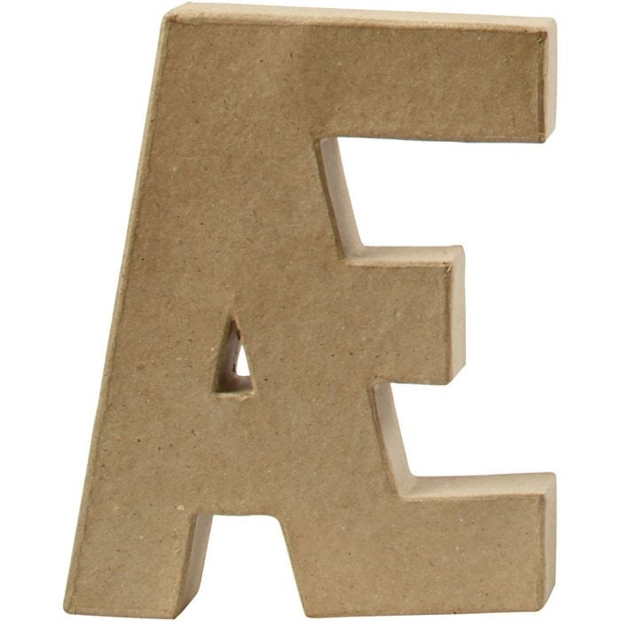 Lettre, Æ, H : 20,5 cm, L : 16 cm, ép. 2,5 cm, 1 pièce