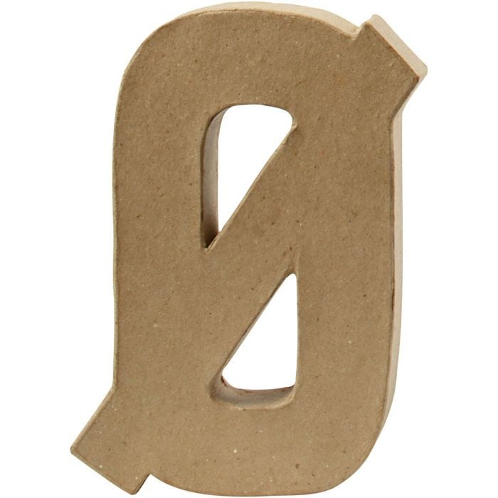 Lettre, Ø, H : 20,5 cm, L : 14,5 cm, ép. 2,5 cm, 1 pièce