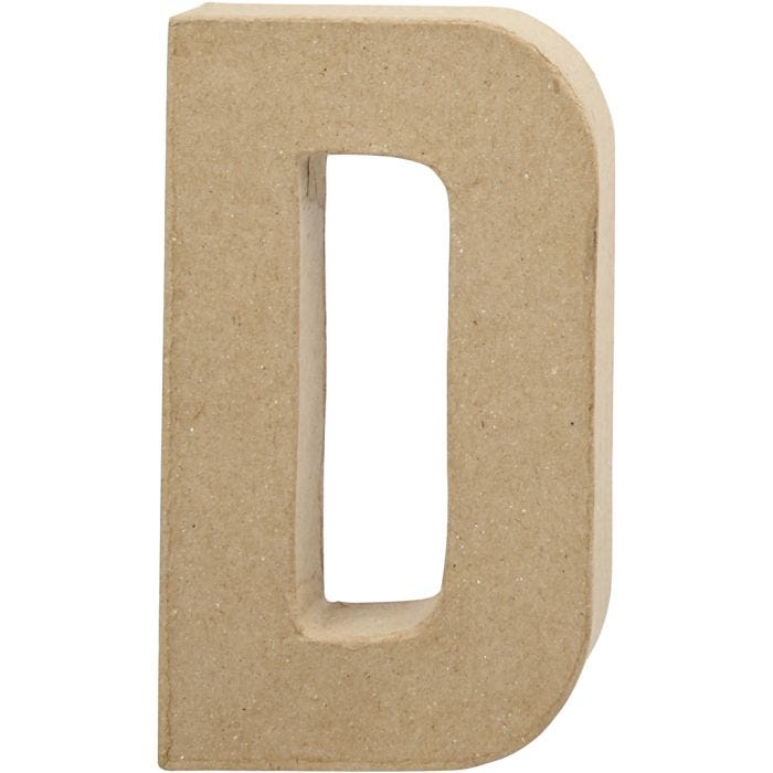 Lettre, D, H : 20,2 cm, L : 11,5 cm, ép. 2,5 cm, 1 pièce