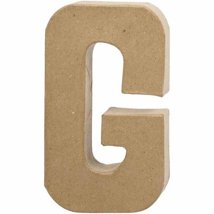 Lettre, G, H : 20,5 cm, L : 11,5 cm, ép. 2,5 cm, 1 pièce