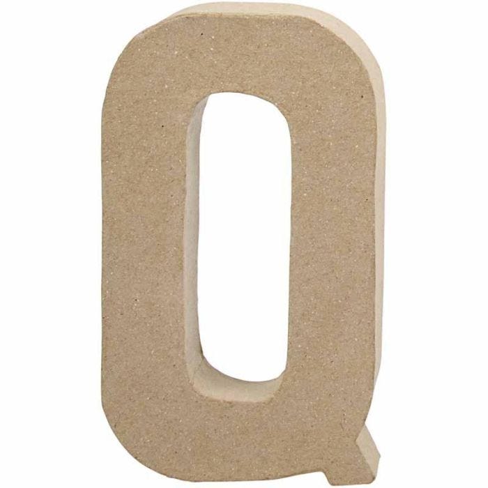 Lettre, Q, H : 20,3 cm, L : 11,5 cm, ép. 2,5 cm, 1 pièce