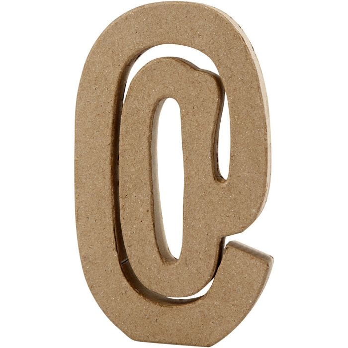 Signe, @, H : 19,9 cm, L : 11,5 cm, ép. 2,6 cm, 1 pièce