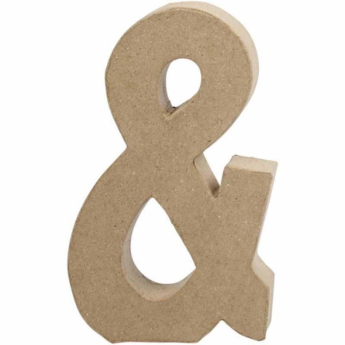 Signe, &amp;, H : 19,9 cm, L : 11,5 cm, ép. 2,5 cm, 1 pièce