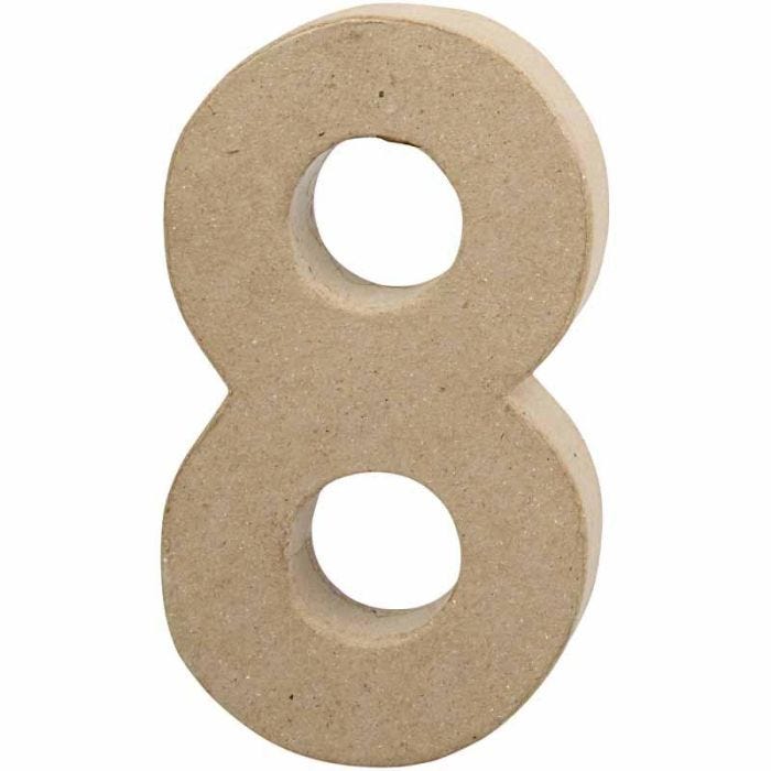 Chiffre, 8, H : 20,2 cm, L : 11 cm, ép. 2,5 cm, 1 pièce