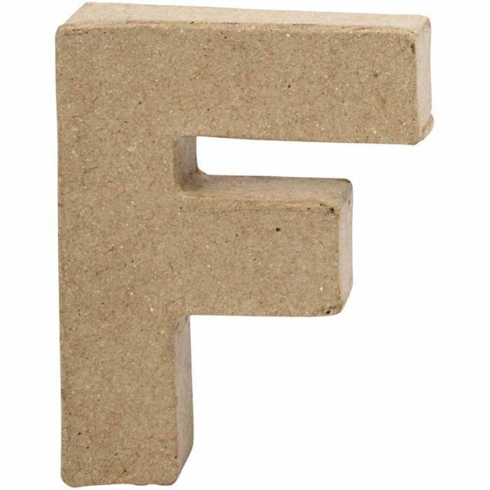 Lettre, F, H : 10 cm, L : 7,6 cm, ép. 1,7 cm, 1 pièce