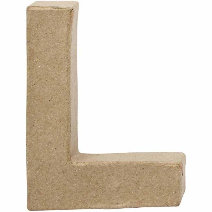 Lettre, L, H : 10 cm, L : 7,5 cm, ép. 1,7 cm, 1 pièce