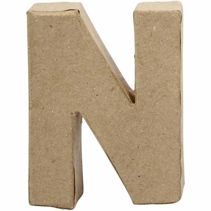 Lettre, N, H : 10 cm, L : 7,8 cm, ép. 2 cm, 1 pièce