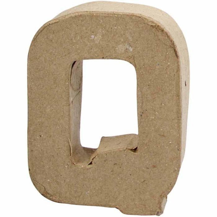 Lettre, Q, H : 10 cm, L : 7,8 cm, ép. 1,7 cm, 1 pièce