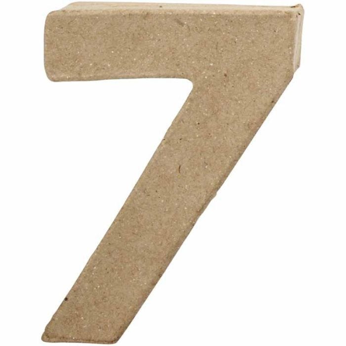 Chiffre, 7, H : 10 cm, L : 7,4 cm, ép. 1,7 cm, 1 pièce