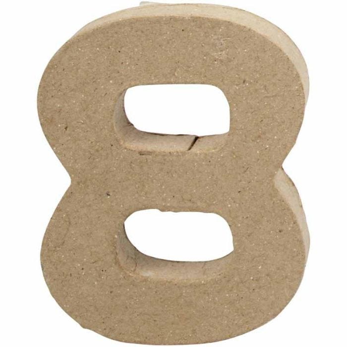 Chiffre, 8, H : 10 cm, L : 7,6 cm, ép. 1,7 cm, 1 pièce