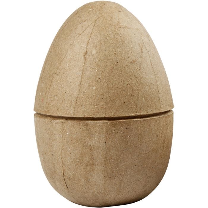 Œuf divisé, H : 12 cm, d 9 cm, 1 pièce