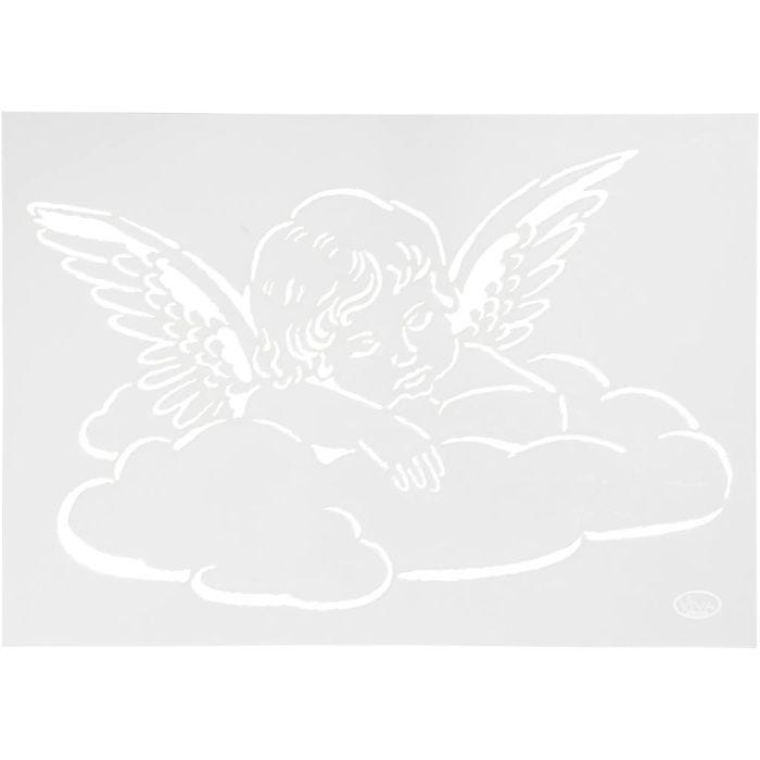 Pochoir, Ange, A4, feuille 210x297 mm, 1 pièce