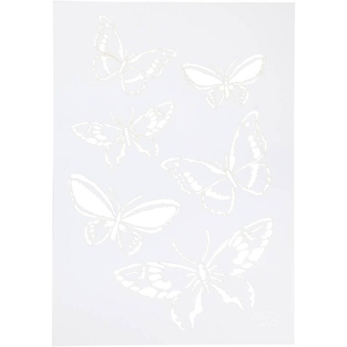 Pochoir, Papillons, A4, feuille 210x297 mm, 1 pièce