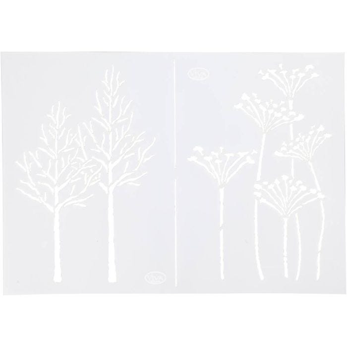Pochoir, automne, A4, feuille 210x297 mm, 1 pièce