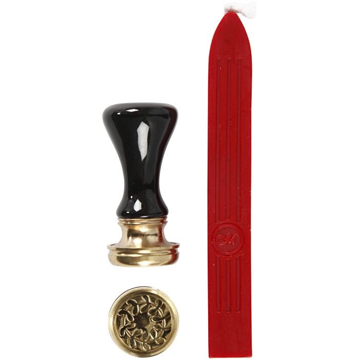 Kit à cacheter, d 17 mm, rouge, 1 set