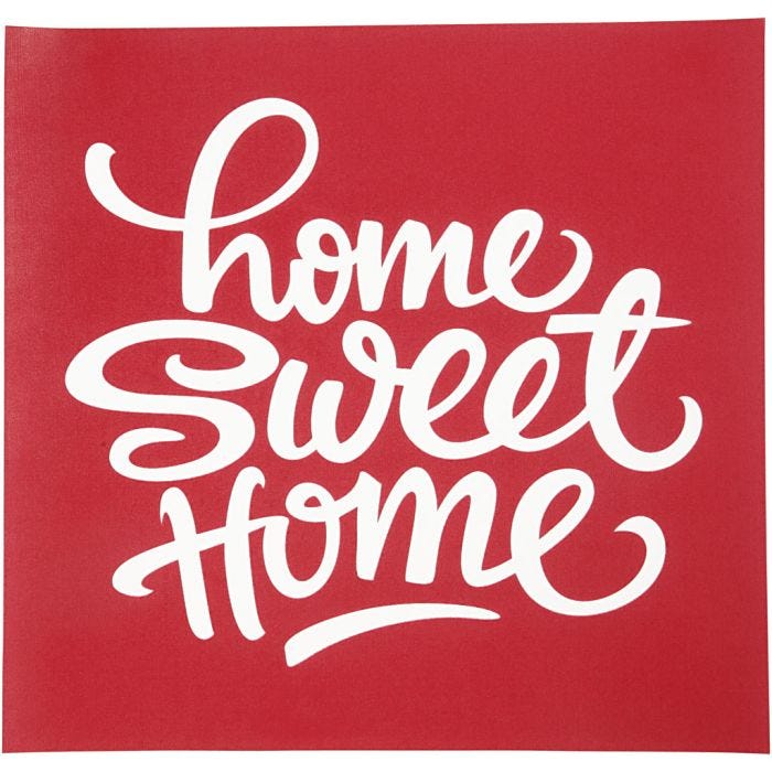 Pochoirs, Home sweet home, feuille 20x22 cm, 1 flles