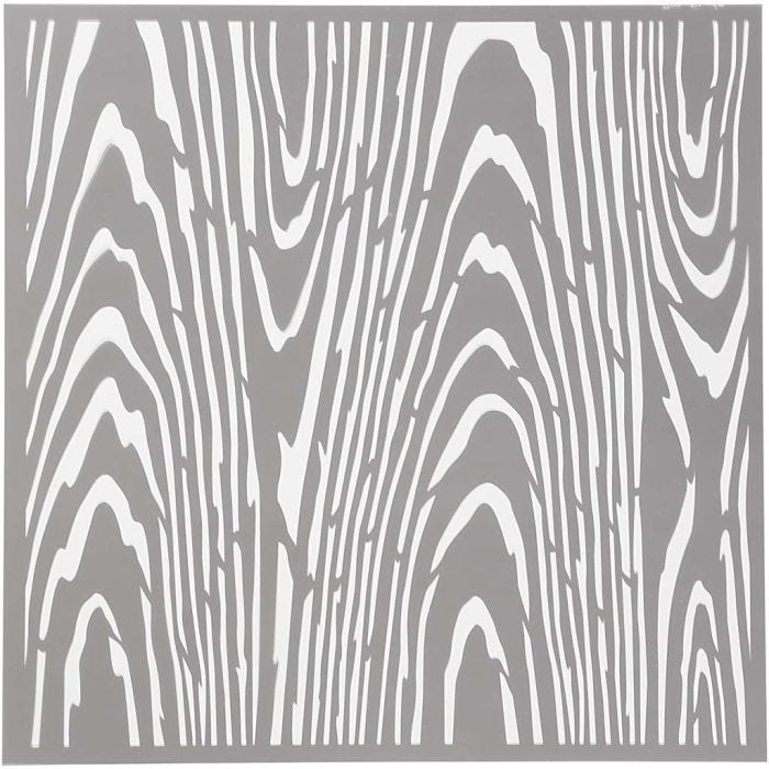 Pochoir, bois, dim. 30,5x30,5 cm, ép. 0,31 mm, 1 flles
