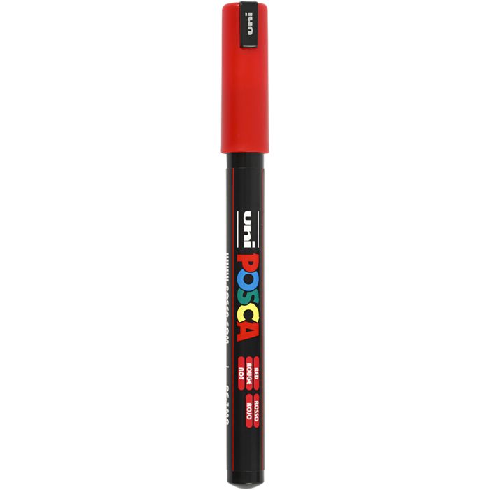 Feutre Posca, PC-1MR, trait 0,7 mm, extra fin, rouge, 1 pièce