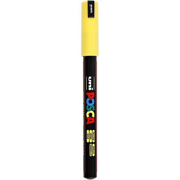 Feutre Posca, PC-1MR, trait 0,7 mm, extra fin, jaune, 1 pièce