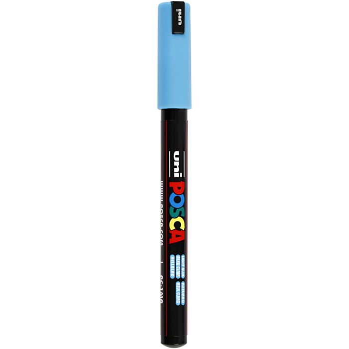 Feutre Posca, PC-1MR, trait 0,7 mm, extra fin, bleu clair, 1 pièce