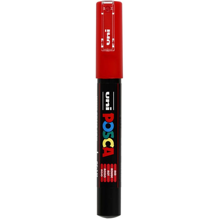 Feutre Posca, PC-1M, trait 0,7 mm, extra fin, rouge, 1 pièce