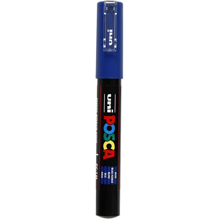 Feutre Posca, PC-1M, trait 0,7 mm, extra fin, bleu, 1 pièce